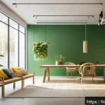 Home 19 제품디자인 관련 최신 트렌드 - A futuristic eco-friendly product showcase featuring biodegradable materials and recycled fabrics, h...