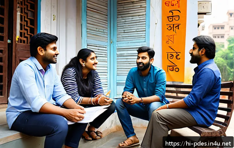 제품디자인 업무 중 어려움 극복 사례 - A detailed scene of a diverse group of Hindi-speaking UX designers conducting a focus group intervie...